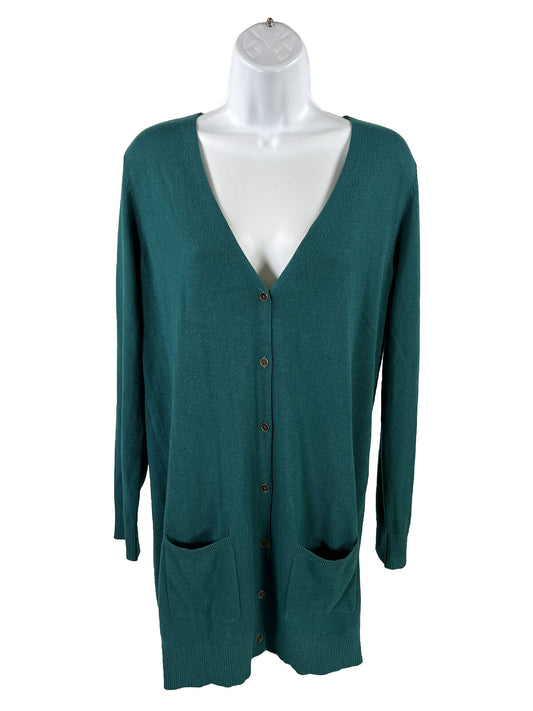 NEW Maurices Women's Blue Long Sleeve Cardigan Sweater - M