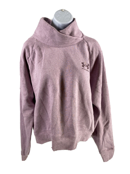 Under Armour Women's Purple Rival Fleece Wrap Cowl Neck Sweatshirt - XL