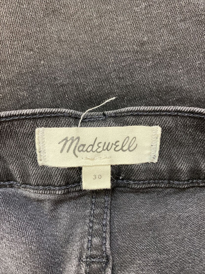 Madewell Women's Black Denim Button Front Denim Jean Skirt Sz 30