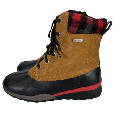 NEW Cougar Women's Red Plaid Waterproof Totem Duck Boots - 6