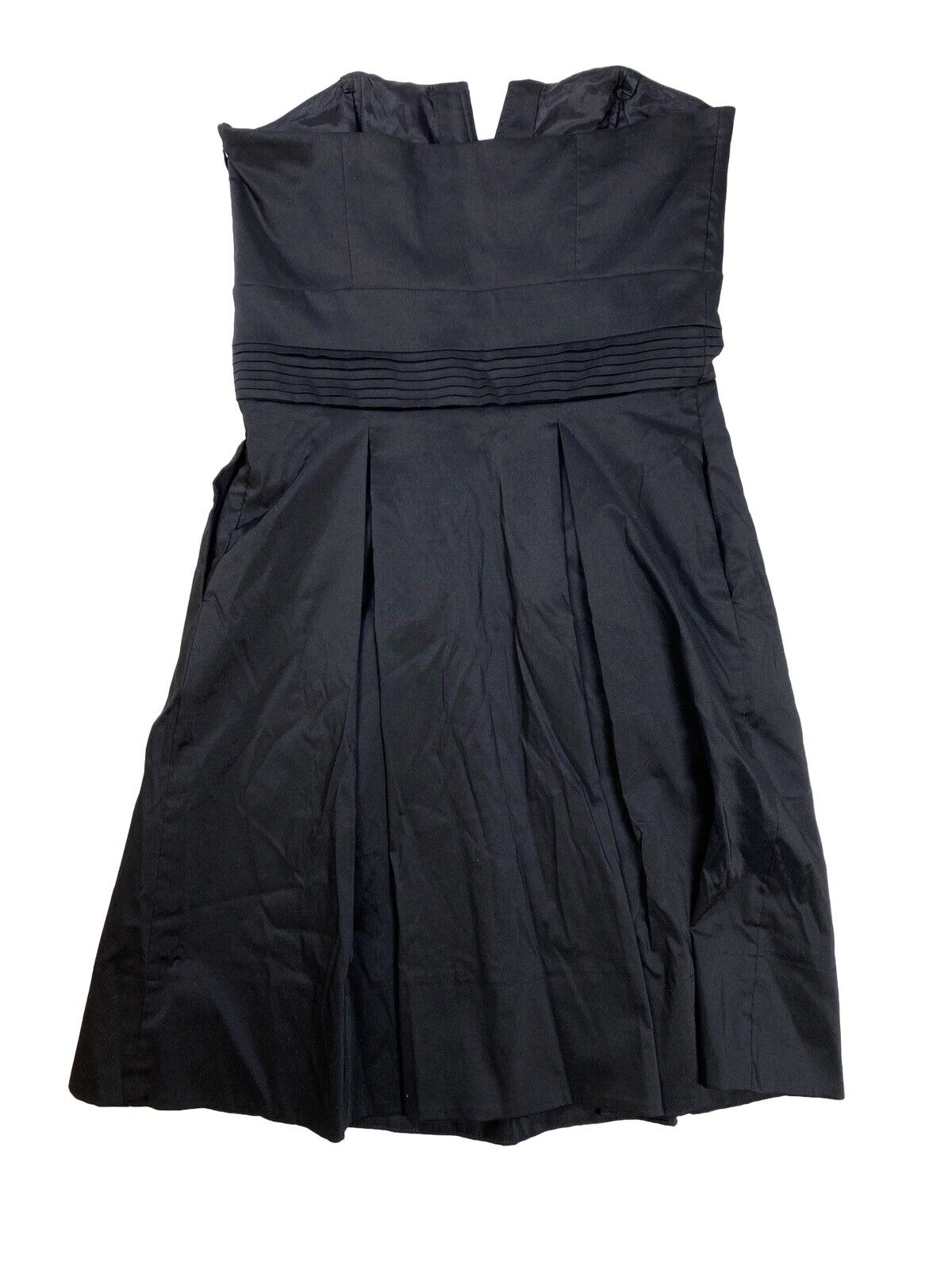 White House Black Market Women's Black Strapless A-Line Dress - 6