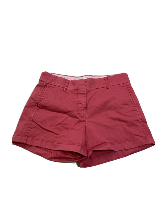 J.Crew Pantalones cortos chinos de algodón rosa/salmón para mujer - 4