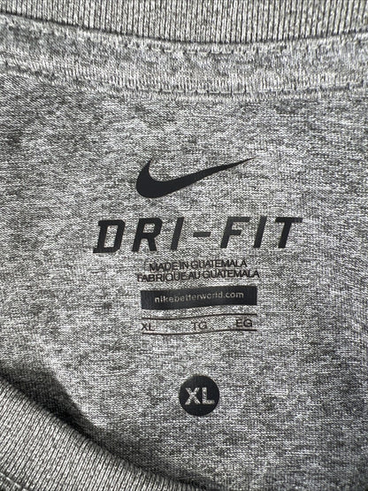Nike Camiseta deportiva Dri-Fit de manga larga gris para hombre - XL