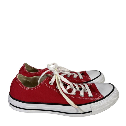 Converse Women's Red Lace Up Low Top Canvas Sneakers - 8