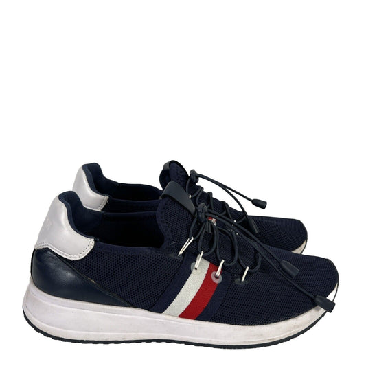 Tommy Hilfiger Women's Navy Blue Toggle Sneakers Shoes - 7.5 M