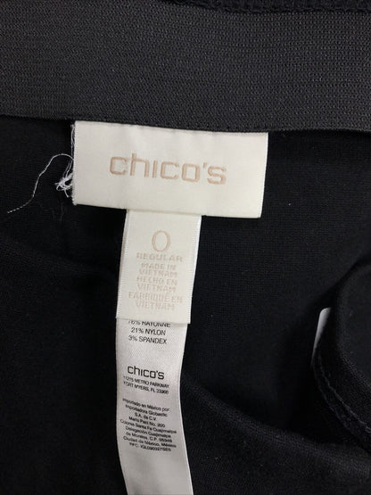 Chico's Pantalones tipo legging de pierna recta Juliet, color negro, para mujer - 0 (US 4)