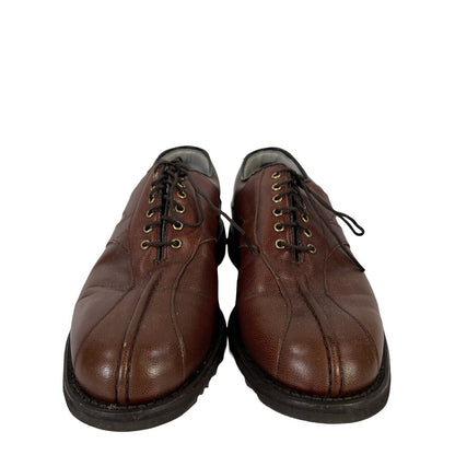 Foot Joy Zapatos de vestir Oxford con cordones de cuero marrón para hombre - 9