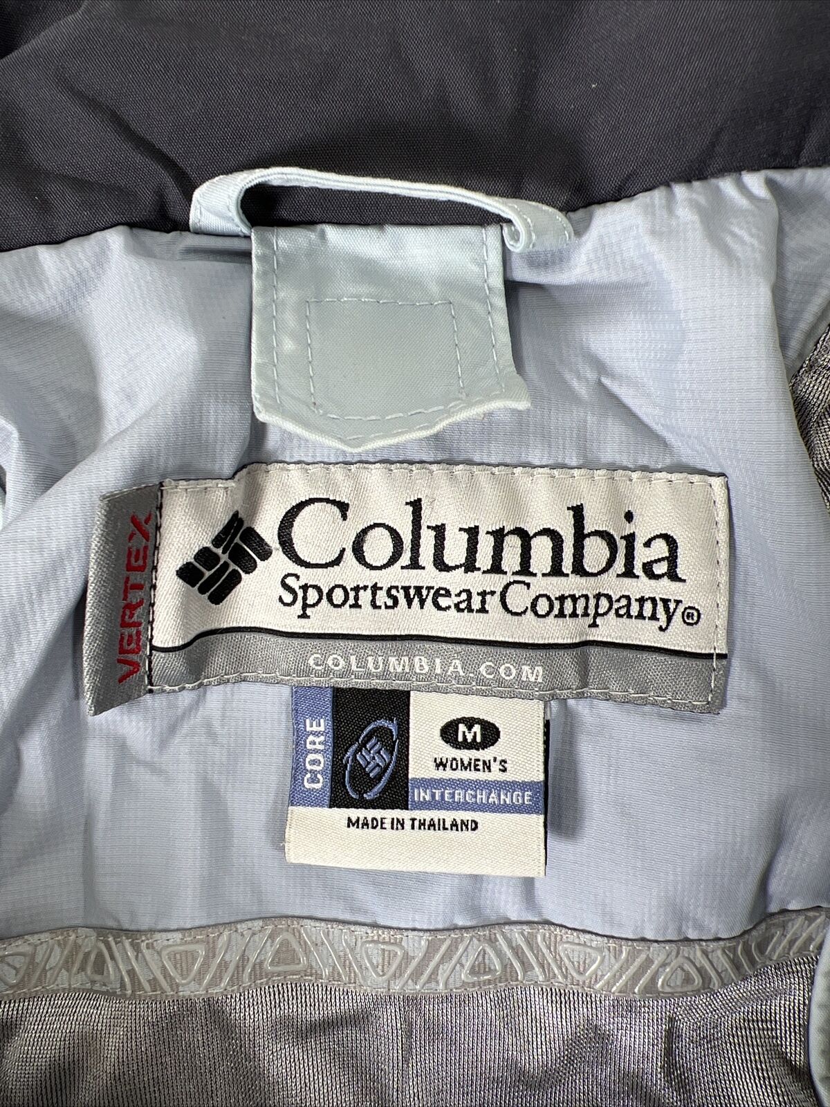 Columbia Chaqueta impermeable cortavientos Vertex Core azul para mujer - M