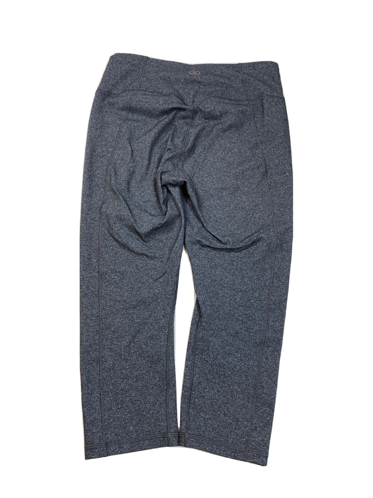 Calia Leggings deportivos cortos de color gris jaspeado para mujer - L