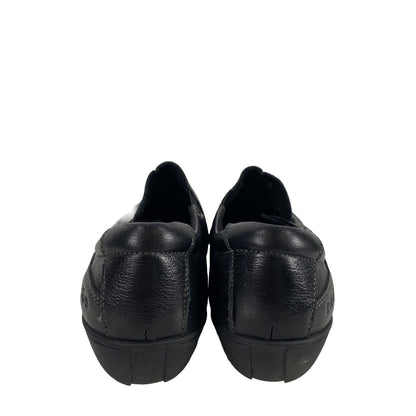 Taos Women's Black Leather Encore Slip On Comfort Loafers - 7.5