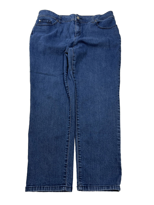 Chico's Jeans tobilleros fabulosamente adelgazantes con lavado oscuro para mujer - 2/US L