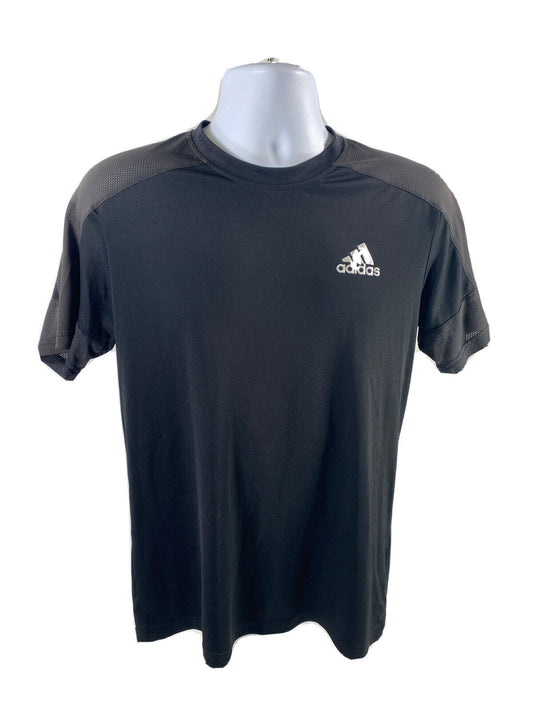 Adidas Men's Black Short Mesh Sleeve Athletic Shirt - M