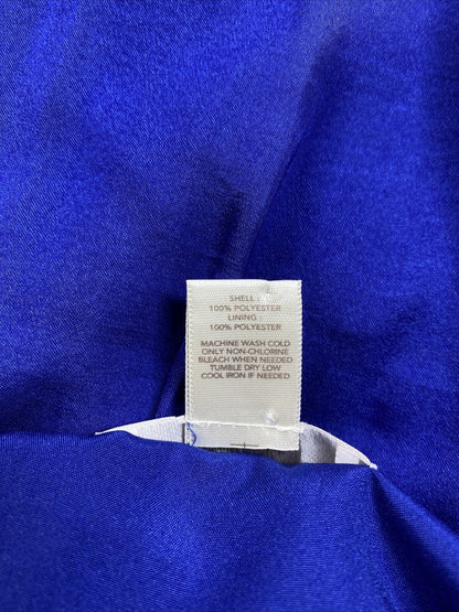 LOFT Women's Blue Sleeveless Satin V-Neck A-Line Dress - 8