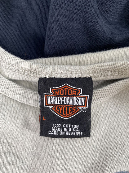 Harley Davidson Women's Blue/Gray "Toledo Ohio" Long Sleeve T-Shirt - L
