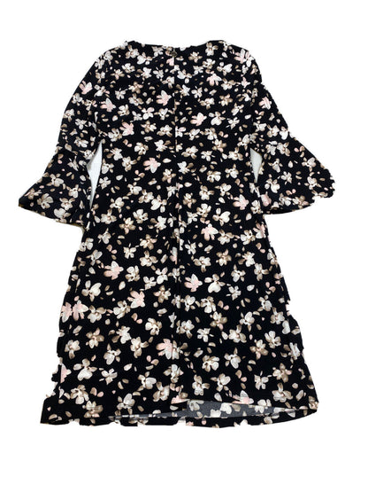 NEW Tommy Hilfiger Women's Black Floral Bell Sleeve Shift Dress - 2