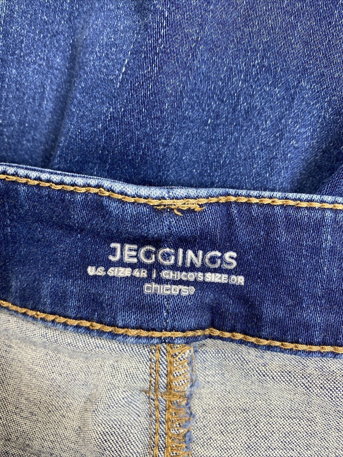 Chico's Jeans Jegging de mezclilla adelgazantes con lavado medio para mujer - 4R