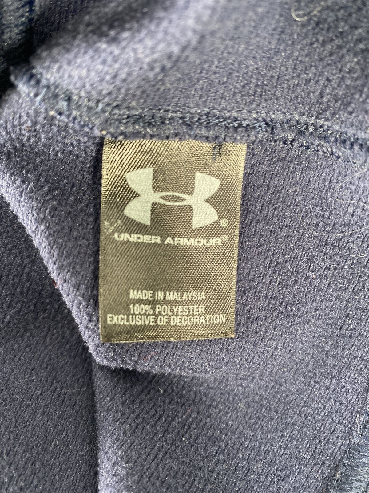 Under Armour Camiseta deportiva con forro polar y cremallera de 1/4 para hombre, color azul, S