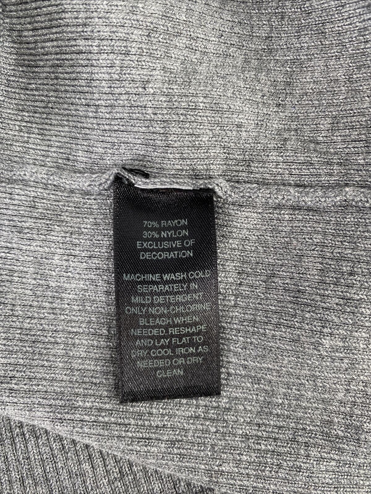 White House Black Market Women's Gray 3/4 Sleeve Cardigan Sweater - XS