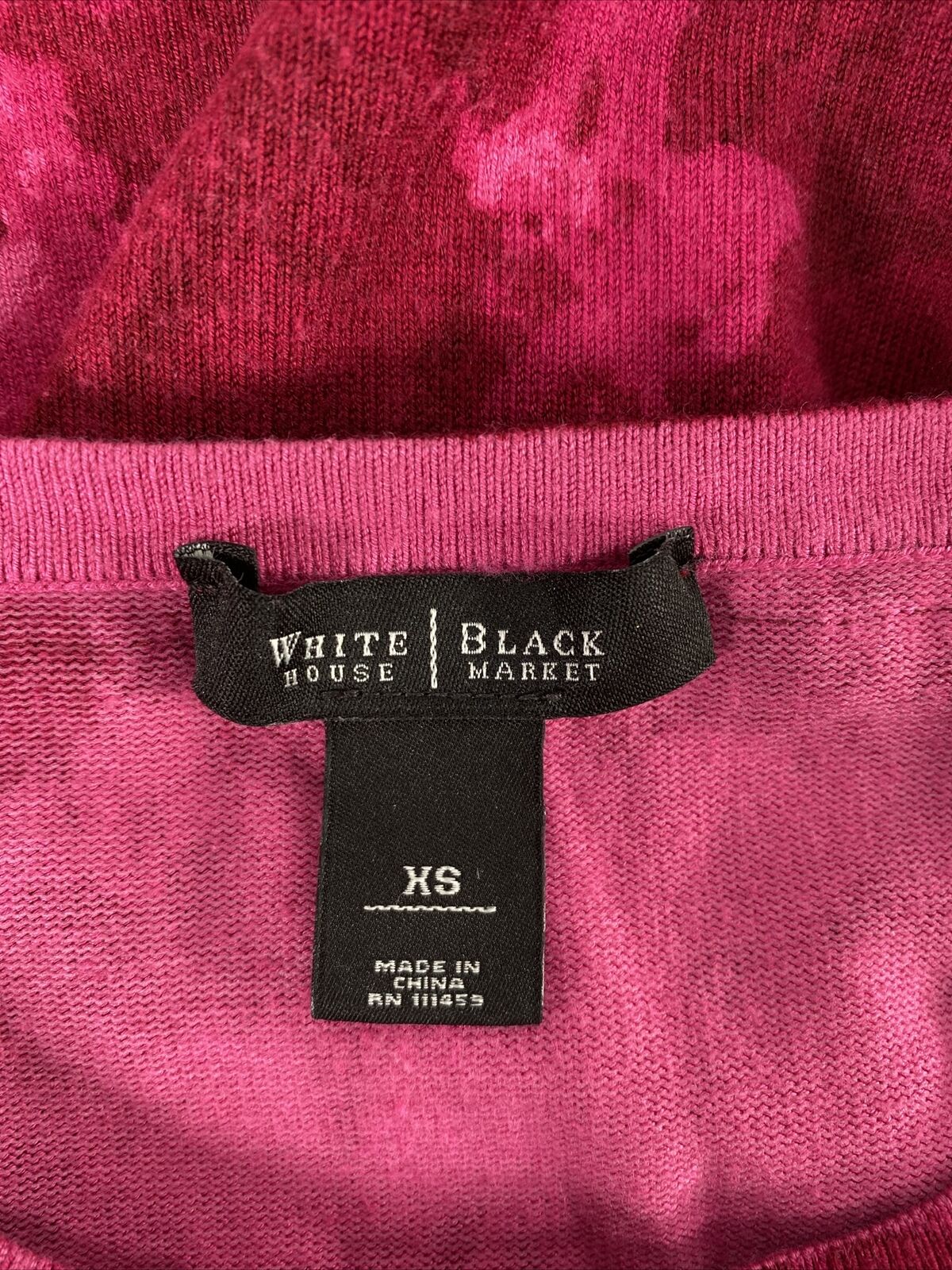 White House Black Market Suéter tipo cárdigan de manga 3/4 rosa para mujer - XS