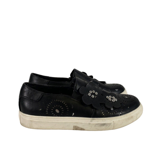 Nanette Lepore Womens Black Whitney Embellished Floral Sneakers - 6