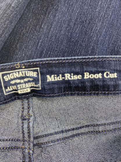 Levis Women's Medium Wash Mid Rise Denim Boot Cut Jeans - 16 Short