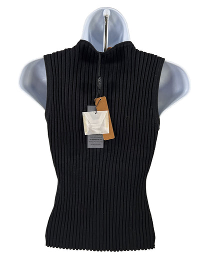 NEW Belldini Women's Black Ribbed Beaded Tank Top Sweater - L