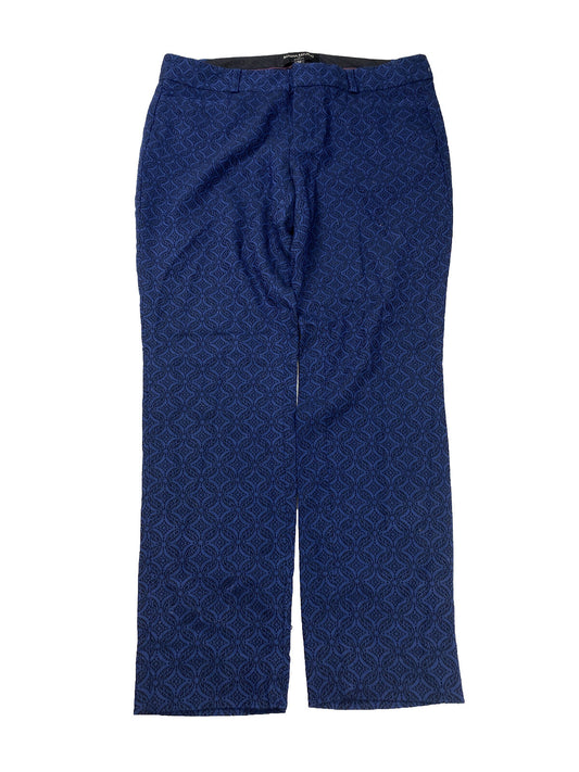Banana Republic Pantalones pitillo tobilleros Sloan florales azules para mujer - Petite 2P