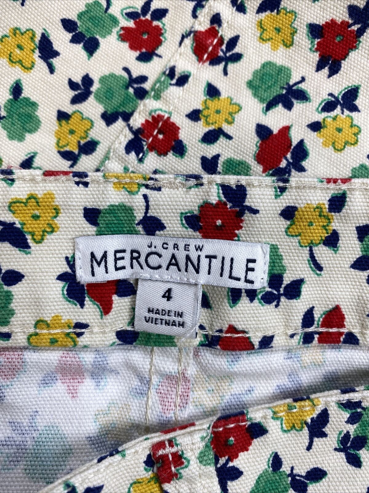 J. Crew Mercantile Women's Multi-Color Floral Button Up Mini Skirt - 4