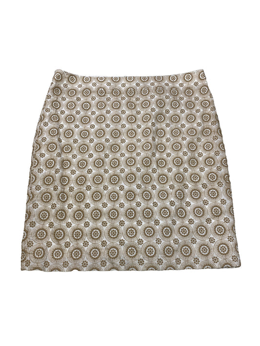 NEW Ann Taylor Women's Beige Embroidered  Straight Pencil Skirt - 16