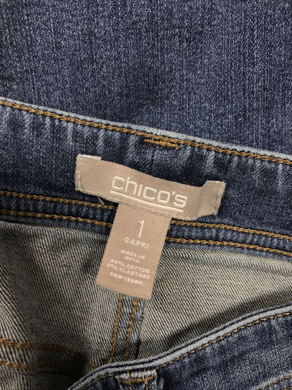 Chico's Women's Medium Wash Capri Jeans - 1 ( US 8)