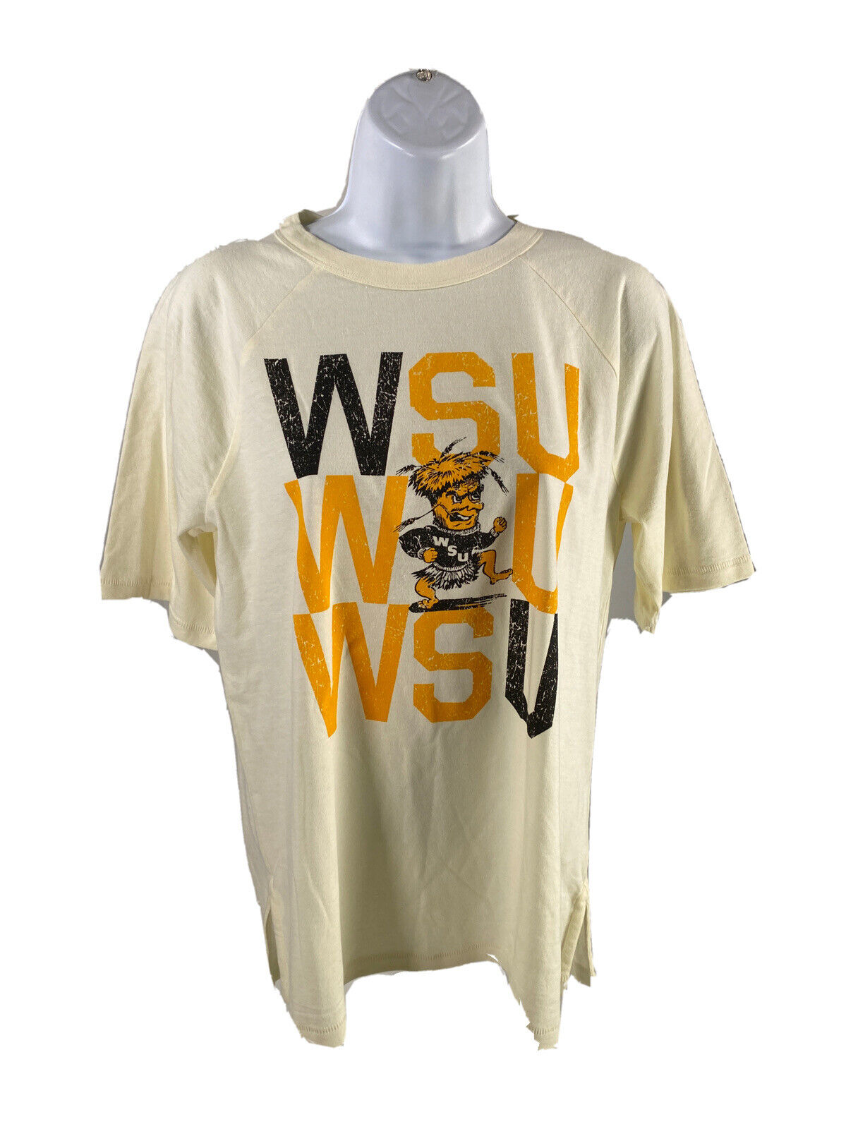 NEW Under Armour Womens Light Yellow Wichita State University T-Shirt - M