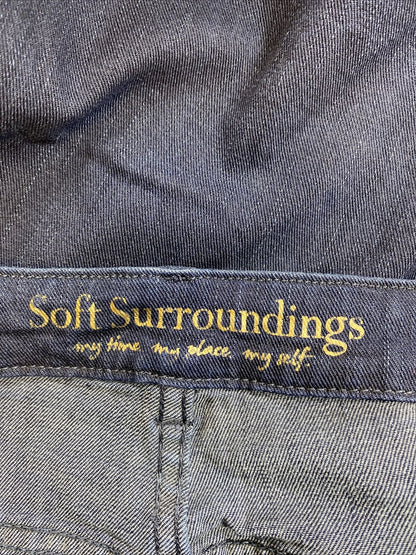 Soft Surroundings Women's Dark Wash Button Fly Denim Jeans - 14