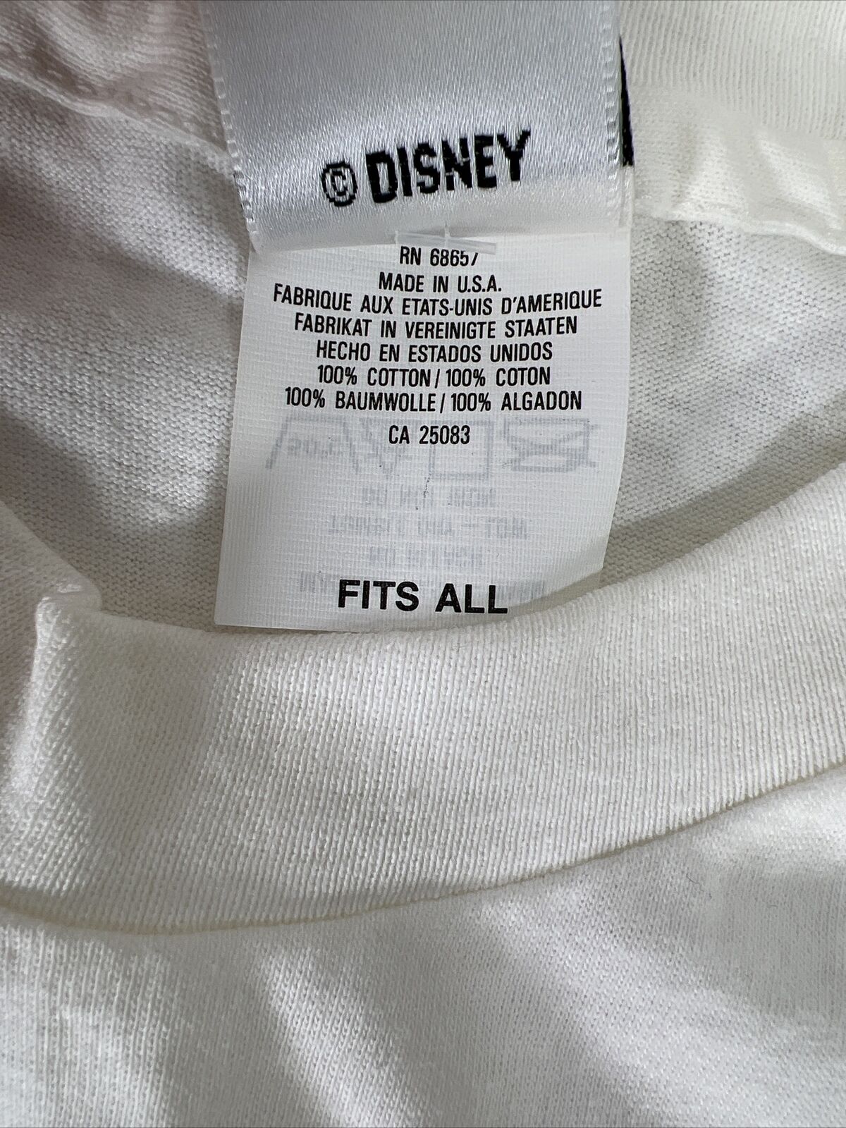NEW The Disney Store Unisex White Mickey Football 90's T-Shirt One Size