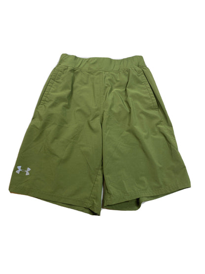 Under Armour Pantalones cortos deportivos HeatGear ajustados con forro verde para hombre - S