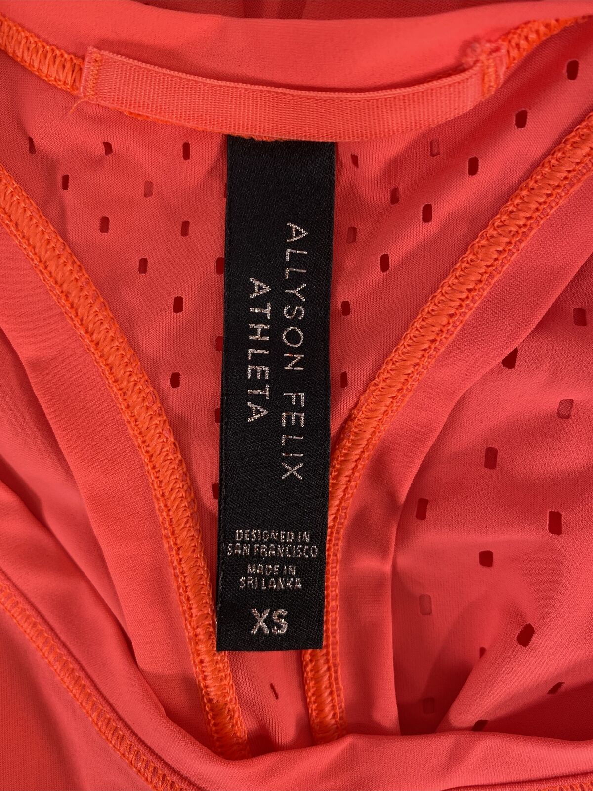 Camiseta sin mangas Breezy naranja para mujer Athleta X Allyson Felix - XS
