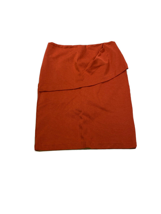 Cabi Women's Orange Overlay Knee Length Pencil Skirt - 6