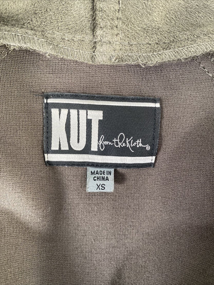 KUT from The Kloth Women's Dark Green Faux Leather Open Light Jacket - XS