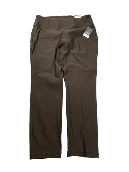 NUEVO Pantalones tobilleros ajustados y sin cordones en color marrón Worthington para mujer - 14