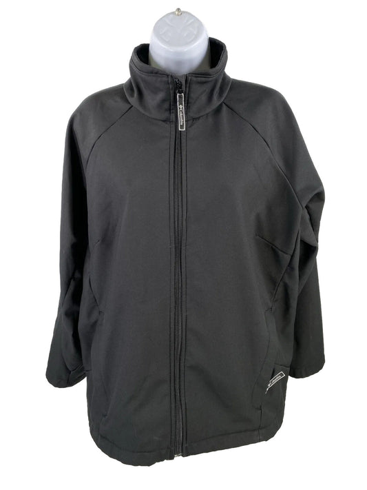Columbia Women's Black Fleece Lined Long Sleeve Soft Shell Jacket - XL