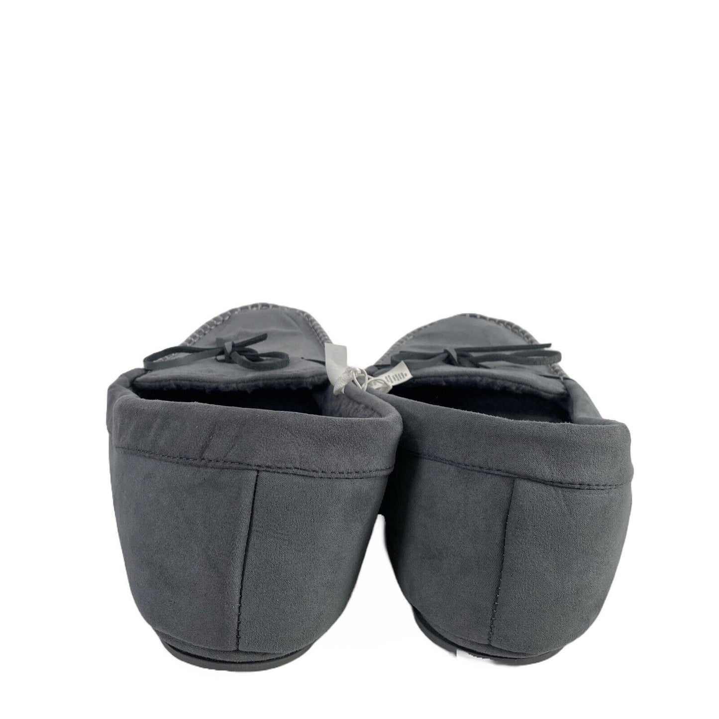 NEW Old Navy Men's Gray Fabric Fleece Lined Moc Slippers - 12/13