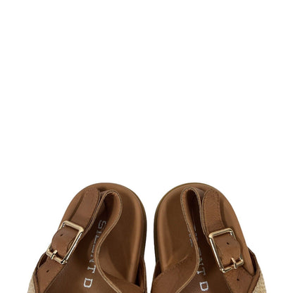 Silent D Women's Brown Leather Hawther Strappy Sandals - 36/ US 5.5