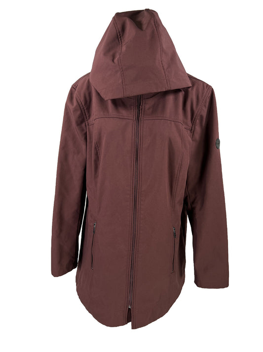 Andrew Marc Women's Red Burgundy Full Zip Water Soft-shell Jacket - XL