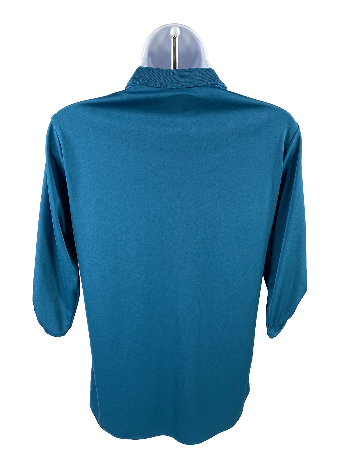 NUEVA OGIO Camiseta henley atlética de manga 3/4 azul para mujer - M