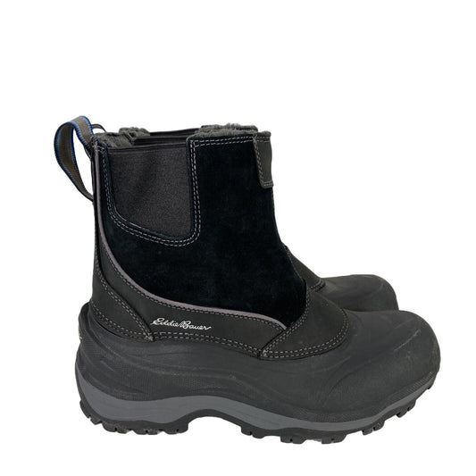 Eddie Bauer Men's Black/Blue Thermafill Waterproof Pull On Boots - 9