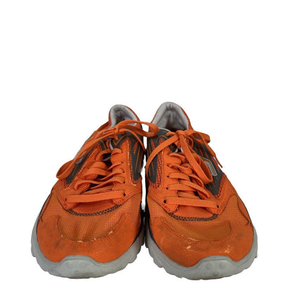 Skechers Men's Orange Lace Up Go Run Athletic Running Shoes - 9
