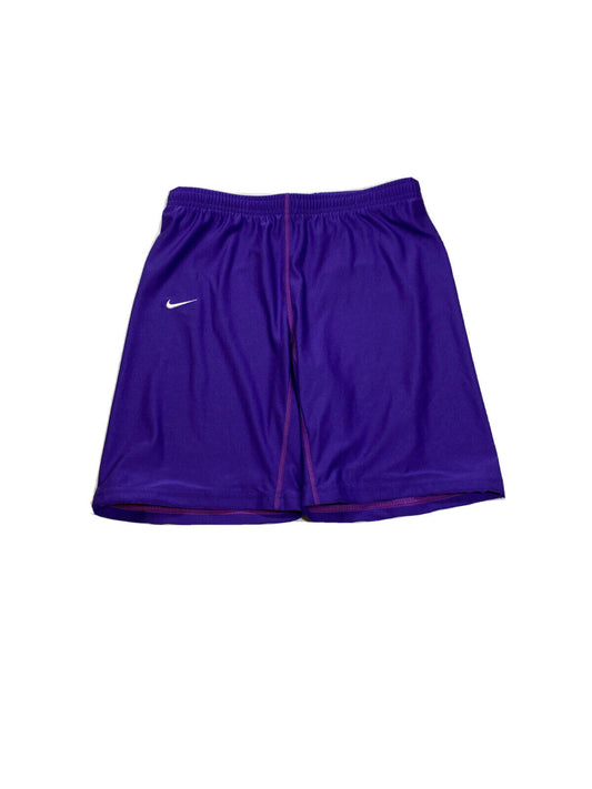 Nike - Pantalones cortos deportivos ajustados para mujer, color morado, talla L