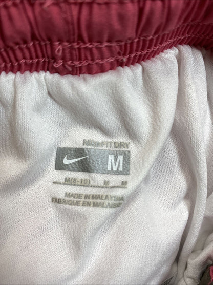 Nike - Pantalones cortos para correr con forro deportivo para mujer, color rosa/marrón, talla M