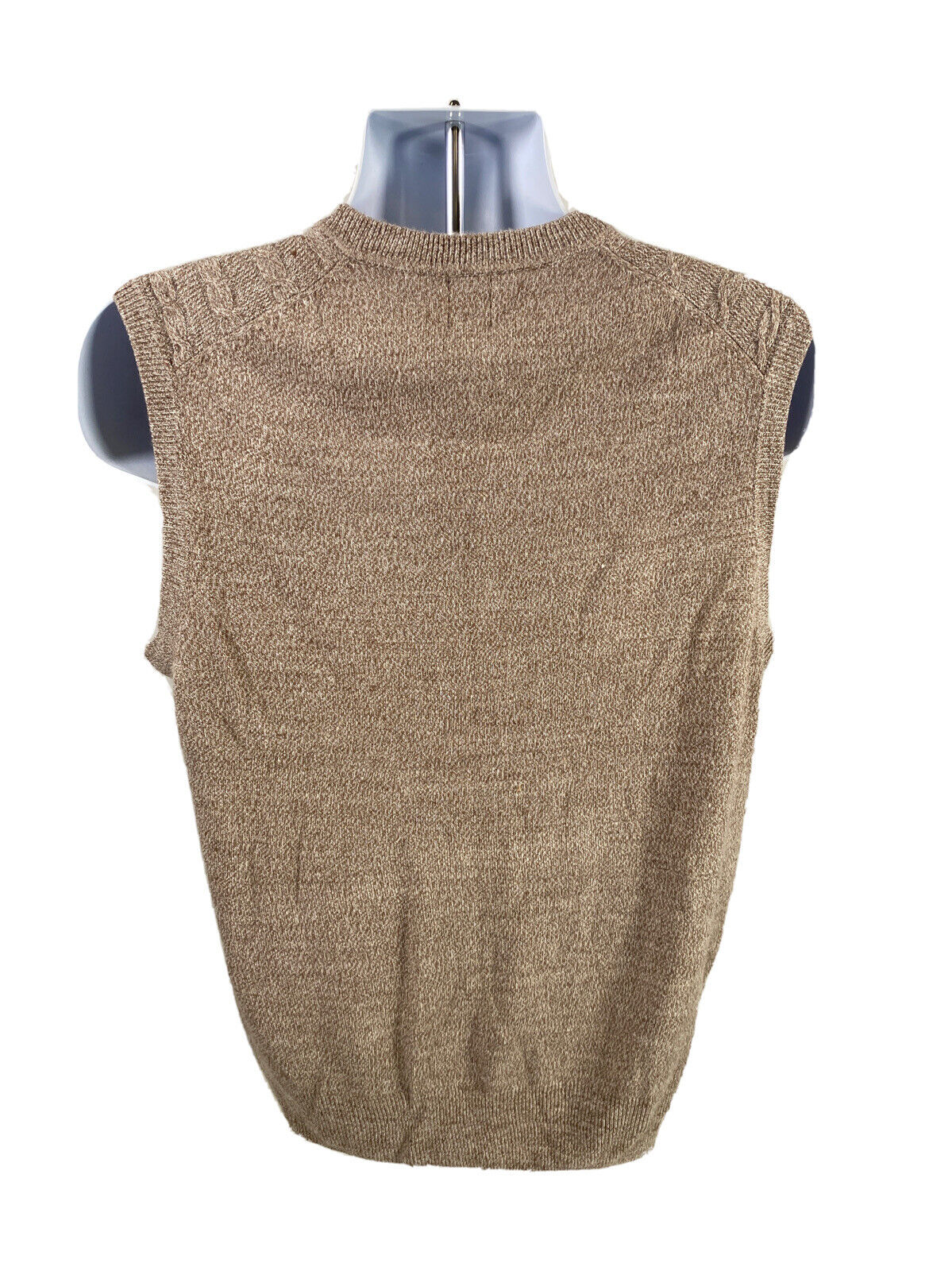 NEW Dockers Men's Brown Cable Knit Sleeveless Sweater Vest - M