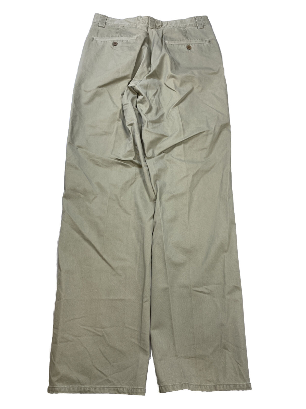 NEW Tommy Bahama Men's Beige Cotton Pleated Khaki Chino Pants - 32