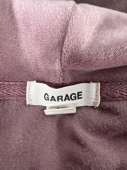 Garage Women's Purple Velvet Pullover Hoodie - S